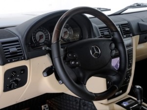 Mercedes Benz half wood half leather steering wheel